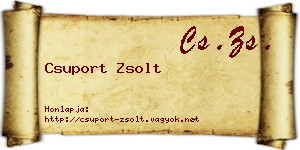 Csuport Zsolt névjegykártya